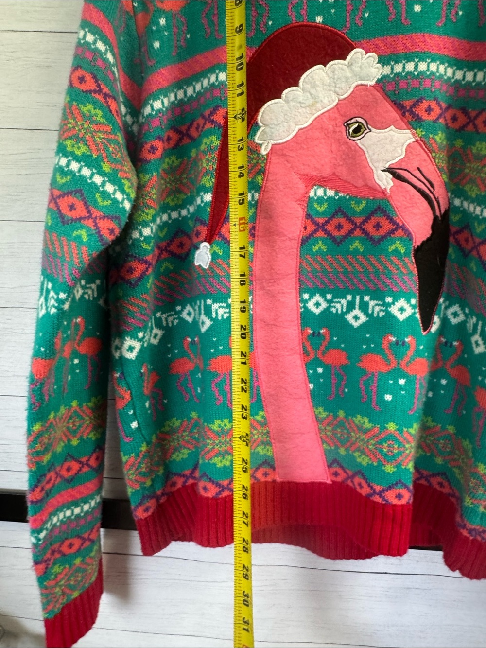 Blizzard Bay XL Flamingo Santa Ugly Christmas Sweater Tropical Holiday Coastal - Picture 9 of 11